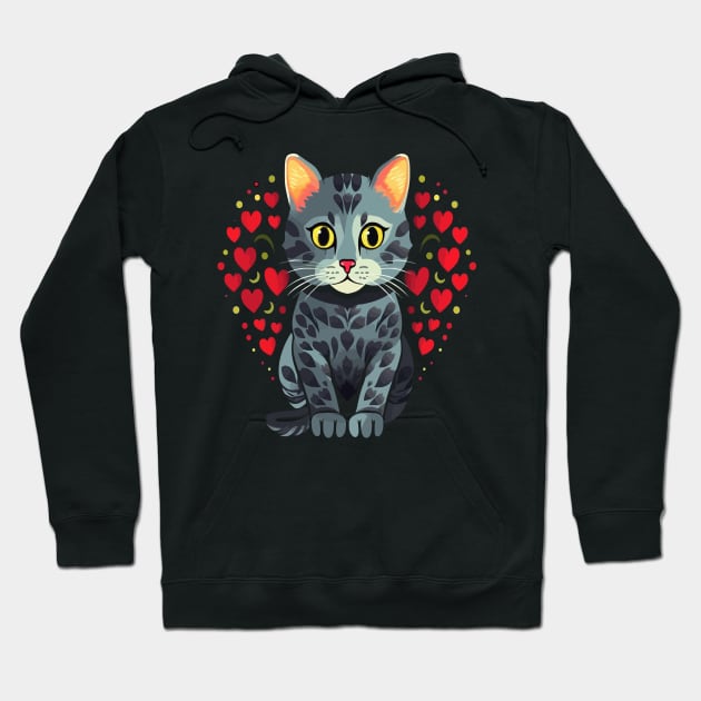 American Shorthair Valentine Day Hoodie by JH Mart